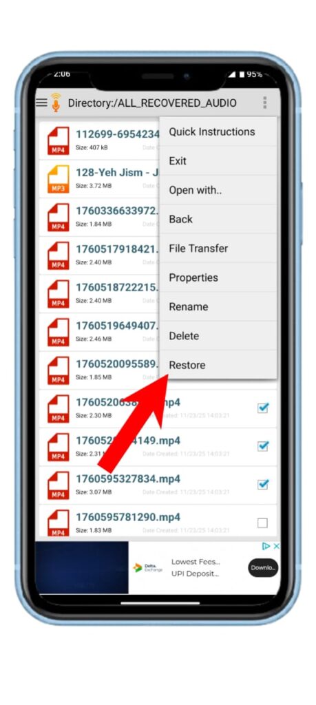 Delete Audio Call Recording Wapas kaise Laye 2025