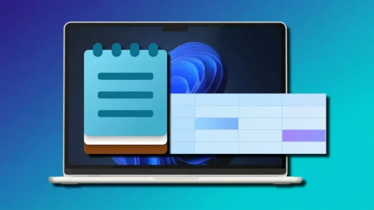 How to Create Tables in Windows 11 Notepad