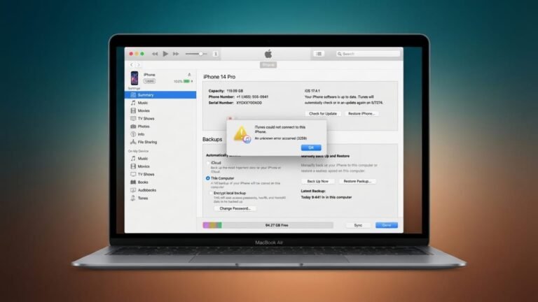 How to Fix iTunes Connection Error 3259: A Simple Troubleshooting Guide