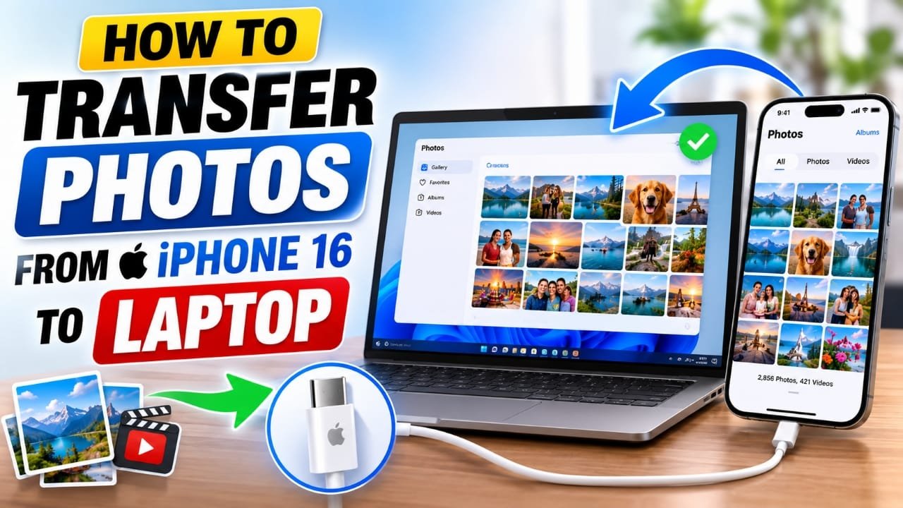 How to Transfer Photos from iPhone 16 to a Laptop