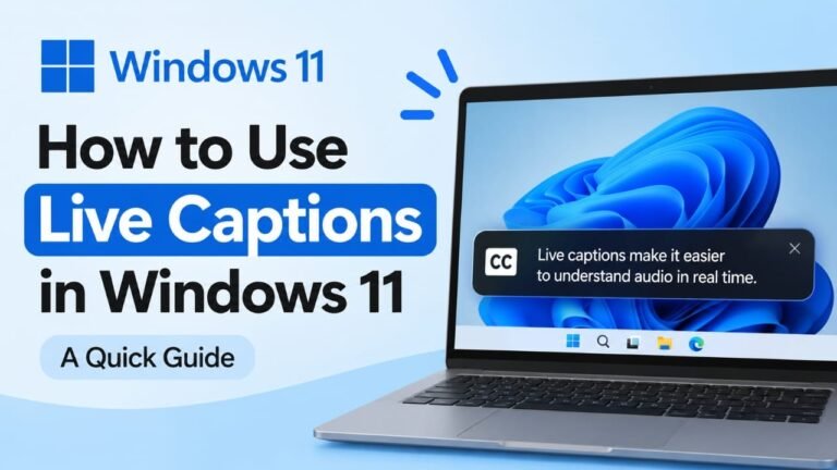 How to Enable and Use Live Captions in Windows 11