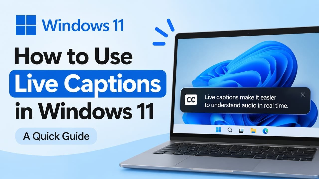 How to Enable and Use Live Captions in Windows 11