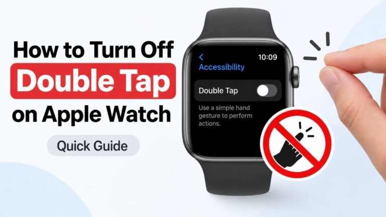 How to Turn Off Double Tap on Apple Watch