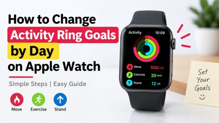 How to Change Activity Ring Goals by Day on Apple Watch